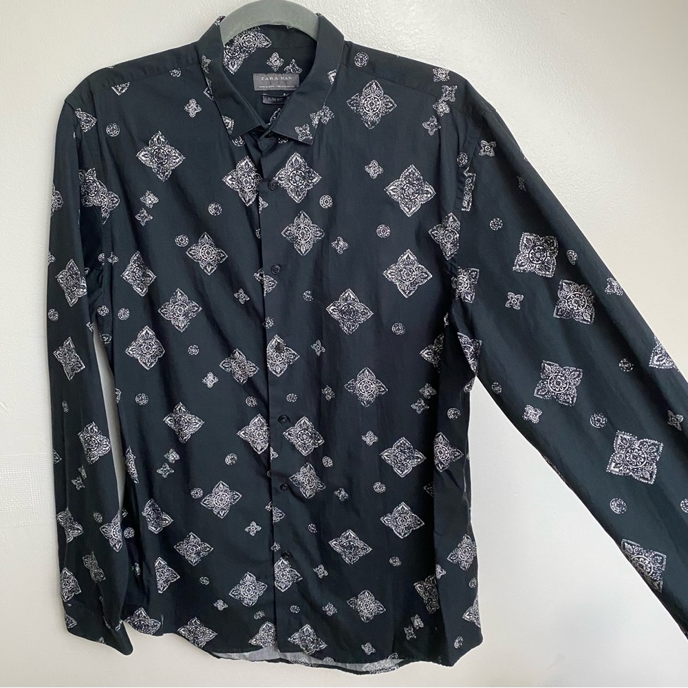 Zara Man Baroque Button Up Shirt - Picture 10 of 10